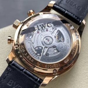 AZ Factory IWC Portuguese Chronograph IW3716-03 Rose Gold Blue Dial Super Clone Replica