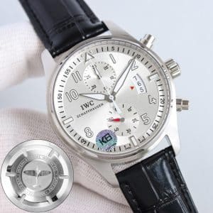IWC Big Pilot Chronograph 46mm IW502902 Black/White Dial Super Clone – KB Factory Replica