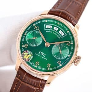ZF Factory IWC Portuguese Annual Calendar IW503502 Green Dial Super Clone Replica (V3 Version)