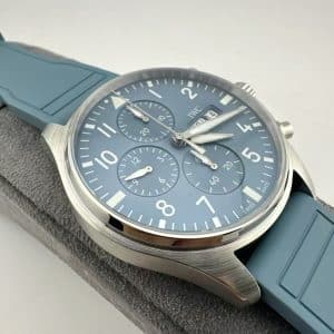 TWS Factory IWC Pilot Chronograph 41 IW388104 Blue Dial Super Clone Replica – Modern Pilot Chrono on Rubber