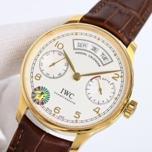 ZF Factory IWC Portuguese Annual Calendar IW503501 44mm White Dial Super Clone Replica (V3 Version)