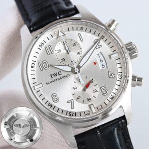 IWC Big Pilot Chronograph 46mm IW502902 Black/White Dial Super Clone – KB Factory Replica