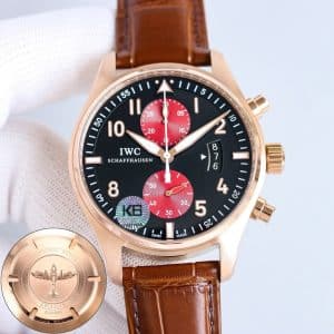 IWC Big Pilot Chronograph 46 IW502903 Rose Gold Black Dial Super Clone – KB Factory Replica