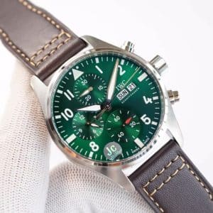 IWC Pilot Chronograph Spitfire Green Dial IW377724 Super Clone – JC Factory Replica (De-Homogenized)