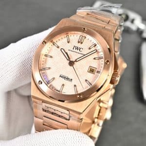 IWC Ingenieur Automatic 40 IW328907 Super Clone Replica Rose Gold – APS Factory (Black & Silver Dial)